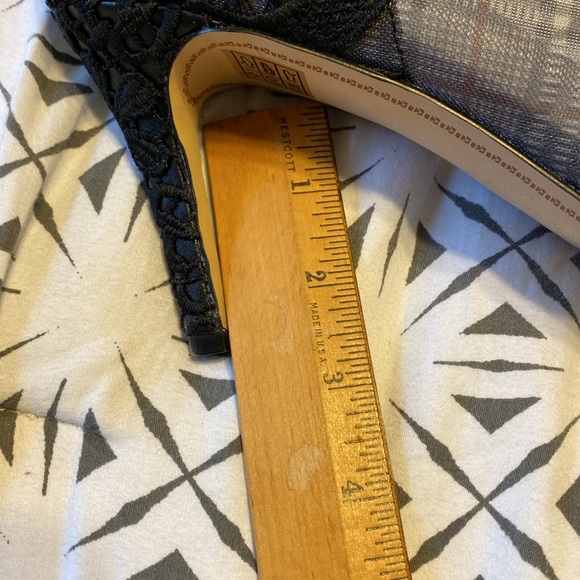 Karl Lagerfeld Black Mesh/Lace Heels - Picture 9 of 9